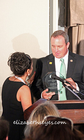 Brigitte presenting Jeff Duncan (R SC) with his National Security Patriot Award