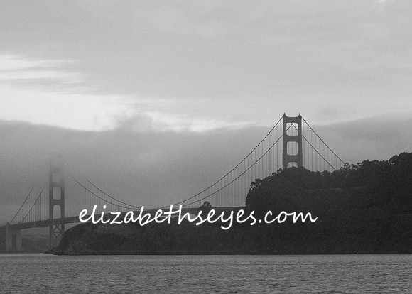 Golden Gate in the fog, San Francisco, CA