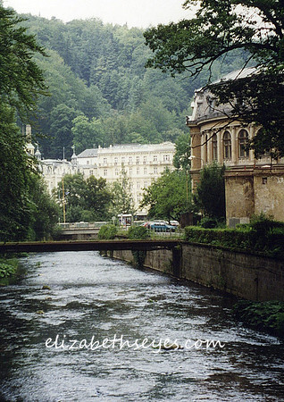 The Goethe Footbridge over the Tepla River, Karlovy Vary, Czech Republic (closed)