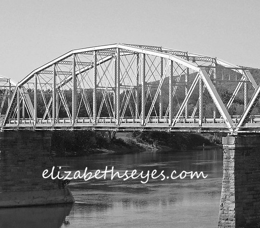 Foreground, Water St. background Railroad Bridge, Pittston PA