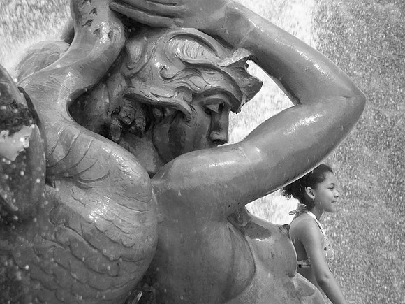 At the Swann fountain