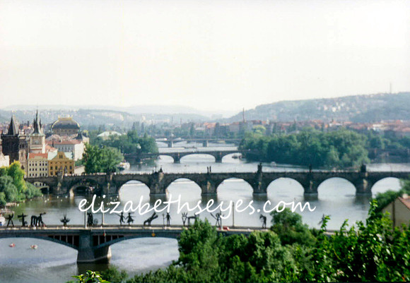 Manesuv, Charles, Legii, Jiraskuv Bridges over the Vltava River, Prague, Czech Republic