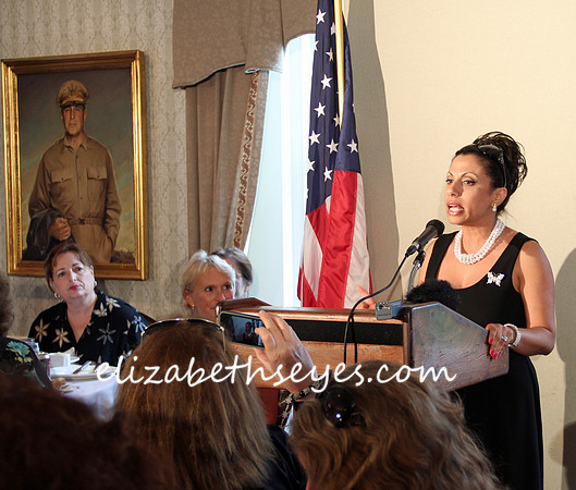 Brigitte speaking at the National Security Patriot Award Congressional Luncheon